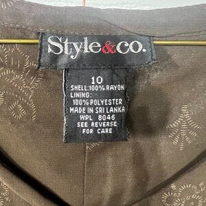 Vintage Style & Co Maxi Dress Size 10 Dark Green Floral V-neck Lined Sleeveless